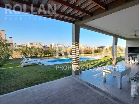 Barrio El Ensueño, casa en una planta 3 dormitorios, hermoso jardín con pileta