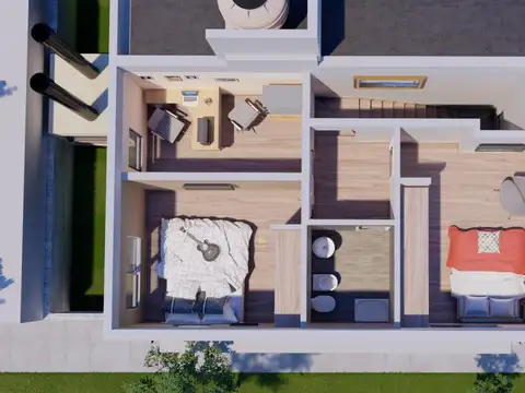 Casa 4 ambientes con 2 baños