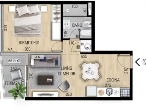 VENTA APARTAMENTO 1 DORMITORIO EN POZO EN PRADO
