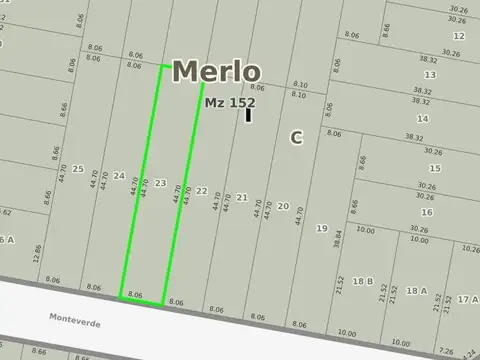 Terreno en Venta en Merlo, USD 60.000