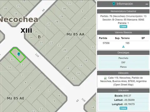 Terreno en Venta en Necochea, Partido de Necochea