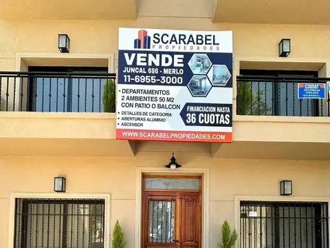 DEPARTAMENTO 2 AMBIENTES A ESTRENAR EN MERLO CENTRO