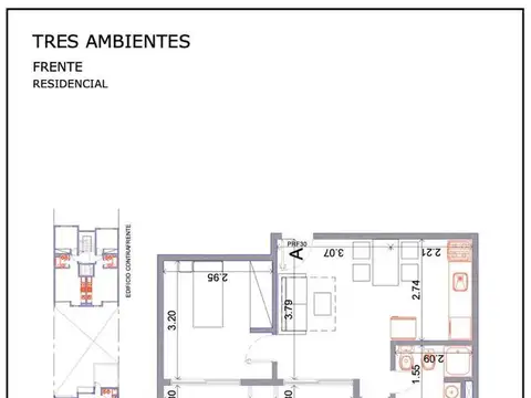 Departamento en Venta de 3 ambientes