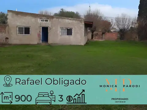 Lote de 900 m² con casa a terminar en la ciudad de Rafael Obligado – Rojas