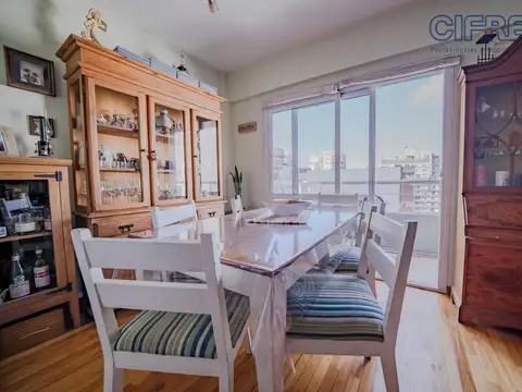 Departamento de 2 ambientes en 9° piso, balcón con vista abierta! terraza con parrilla