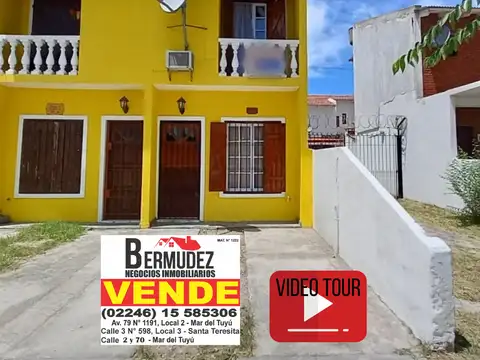 Triplex venta 4 amb Mar del tuyu calle 1 entre 60 y 61 