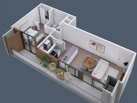 Departamento en Venta de 1 dormitorio