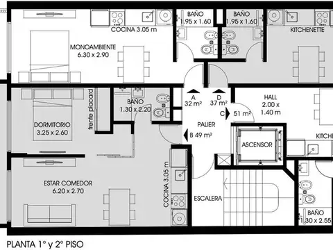 Departamento en Venta de Monoambiente