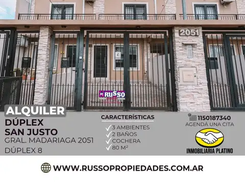 Departamento - Alquiler - Argentina, La Matanza - MADARIAGA, GENERAL 2051