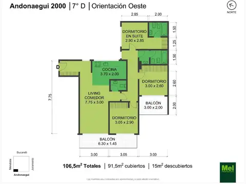 Andonaegui 2000, Piso 7