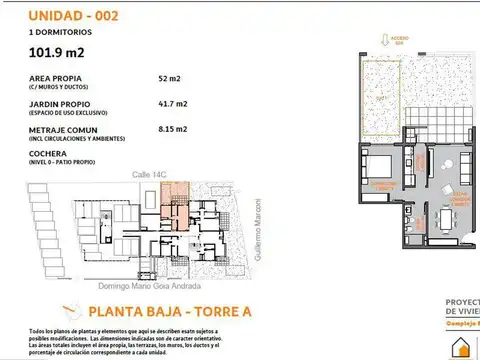 Departamento en Venta de 2 ambientes