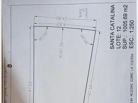 Lote en venta Santa Catalina a la laguna