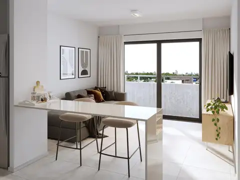 Departamento de un dormitorio con vista a Plaza Buratovich