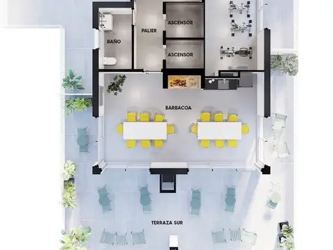 Departamento 2 ambientes con 1 baño