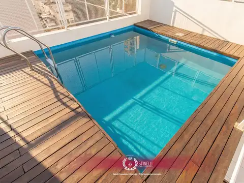 Venta departamento monoambiente amenities 36M² balcón contrafrente en Flores piscina SUM solarium