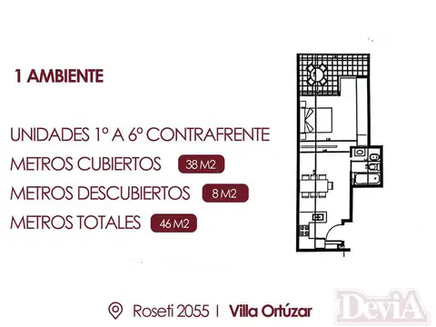 Venta - Departamento - Monoambiente - Emprendimiento Roseti 2055 - Villa Ortuzar
