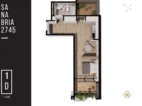 Departamento monoambiente. | Sanabria al 2700 - 1°D.
