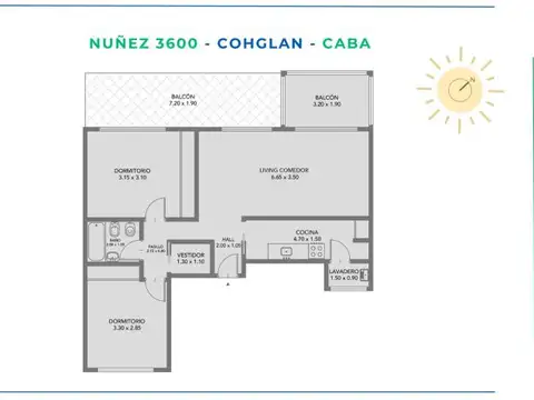 Nuñez 3600 , Piso 7