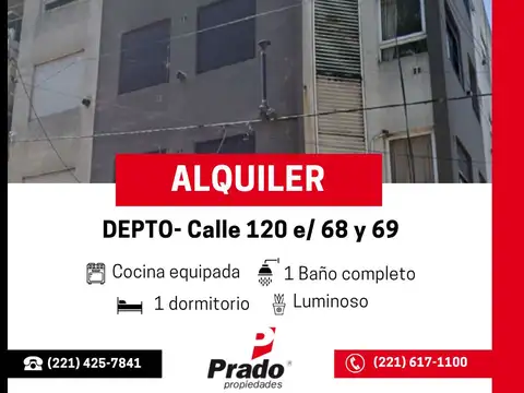 DEPTO DE 1 DORMITORIO AMPLIO Y LUMINOSO