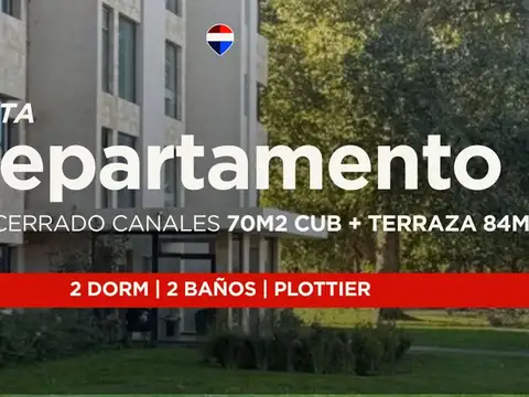 Venta departamento 2 dorm con terraza, b° canales