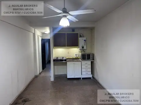 Departamento 2 ambientes con 1 baño