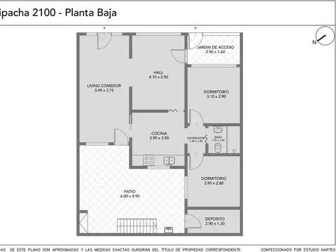 Casa 4 ambientes con 2 baños