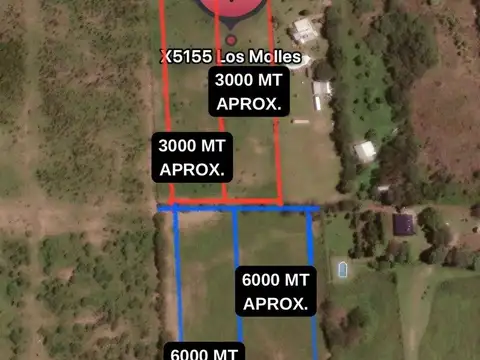 VENTA TERRENO 3168m LA GRANJA, LOS MOLLES, CORDOBA