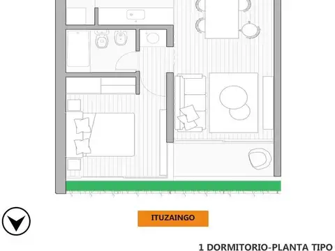 ITUIZANGO Y ROCA-PISO 4-UNIDAD A