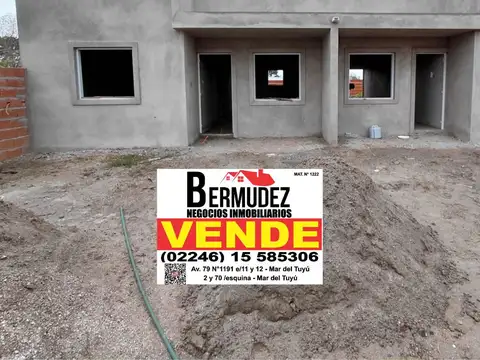 Venta Chalet 3 Ambientes En Pozo A Estrenar Calle 9 Entre 85 Y 86 Mar Del Tuyu Anticipo y Cuotas!!