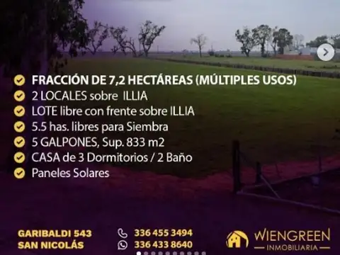 Campo en Venta en San Nicolas de los Arroyos, Partido de San Nicolás