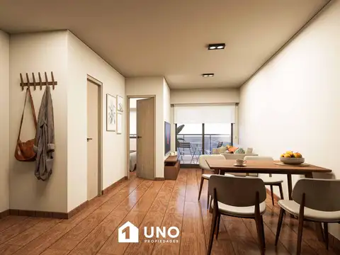 Departamento 2 ambientes con 1 baño