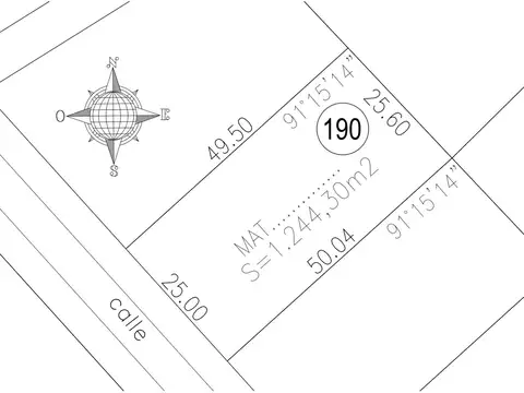 Terreno en Venta de 1244,0 m2