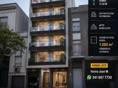 Terreno en Venta 8  mts Frente
