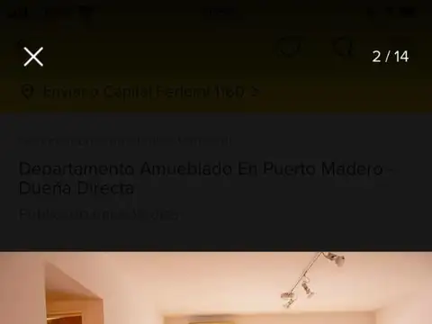 Departamento en Alquiler Temporal en Puerto Madero, USD 1.400