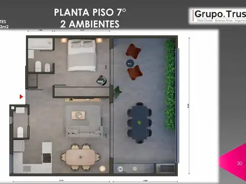 Departamento en Venta de 2 ambientes