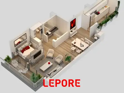 Departamento en Venta de 1 dormitorio