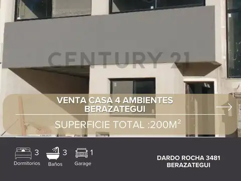 VENTA CASA 4 AMBIENTES EN BARRIO VICENTE FEDERICO 1º.