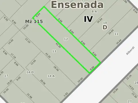 Alberdi e/ La Merced y Sidoti