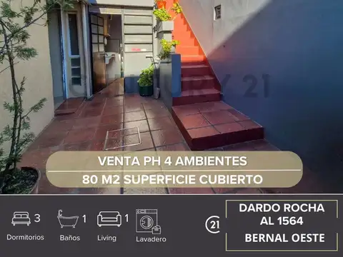 VENTA PH 4 AMBIENTES CON PATIO Y TERRAZA - BERNAL OESTE