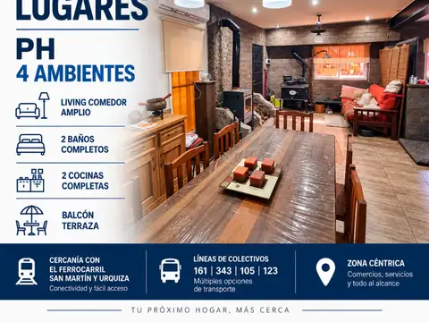 VENTA PH 4 AMBIENTES SANTOS LUGARES MULTI FAMILIAR