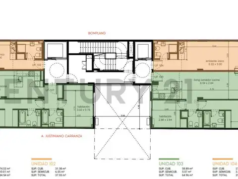 Venta departamento 3 ambientes balcón amenities en Pozo Palermo Hollywood