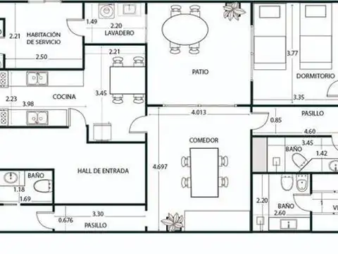Departamento en Venta de 5 ambientes