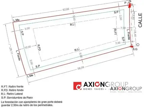Terreno en Venta 27  mts Frente