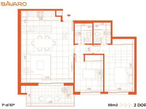 Departamento en Venta de 2 dormitorios
