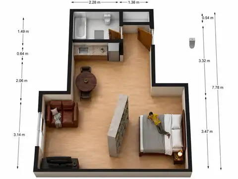 Departamento en Venta de Monoambiente