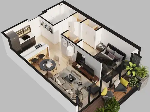 Departamento en Venta de 1 dormitorio