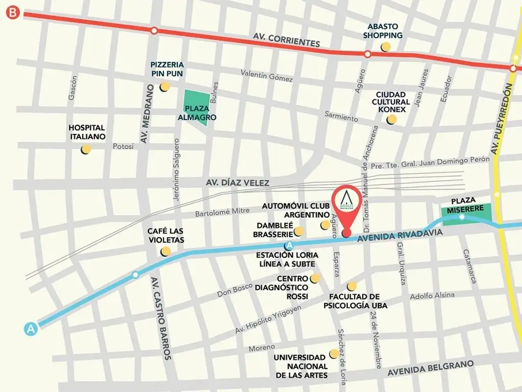 Aralis Rivadavia en Almagro