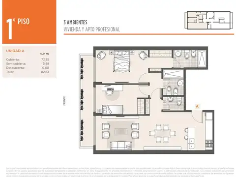 3 Ambientes Balcón al Frente en Construcción en Venta en Villa del Parque