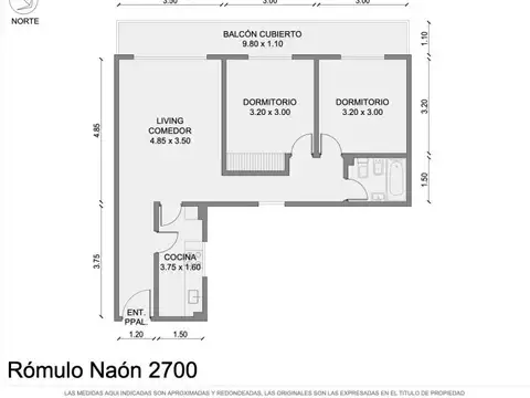 Doctor Rómulo Naón 2700, Piso 1