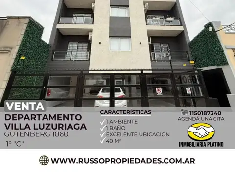 Alquiler departamento 2 ambientes Villa Luzuriaga